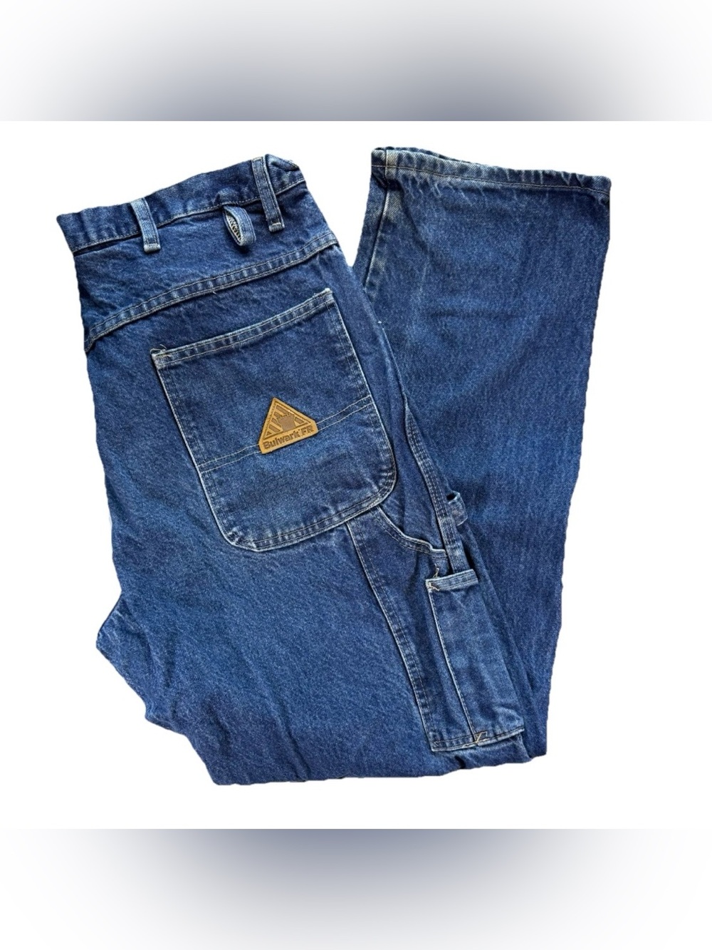 Bulwark FR Flame Resistant Carpenter Jeans Men's 38x34 Blue Denim Workwear